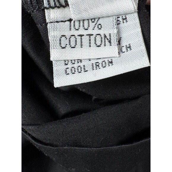 Planet by Lauren G Poplin Shirt One Size Black Boxy Oversized Modern Minimalist - Picture 14 of 15